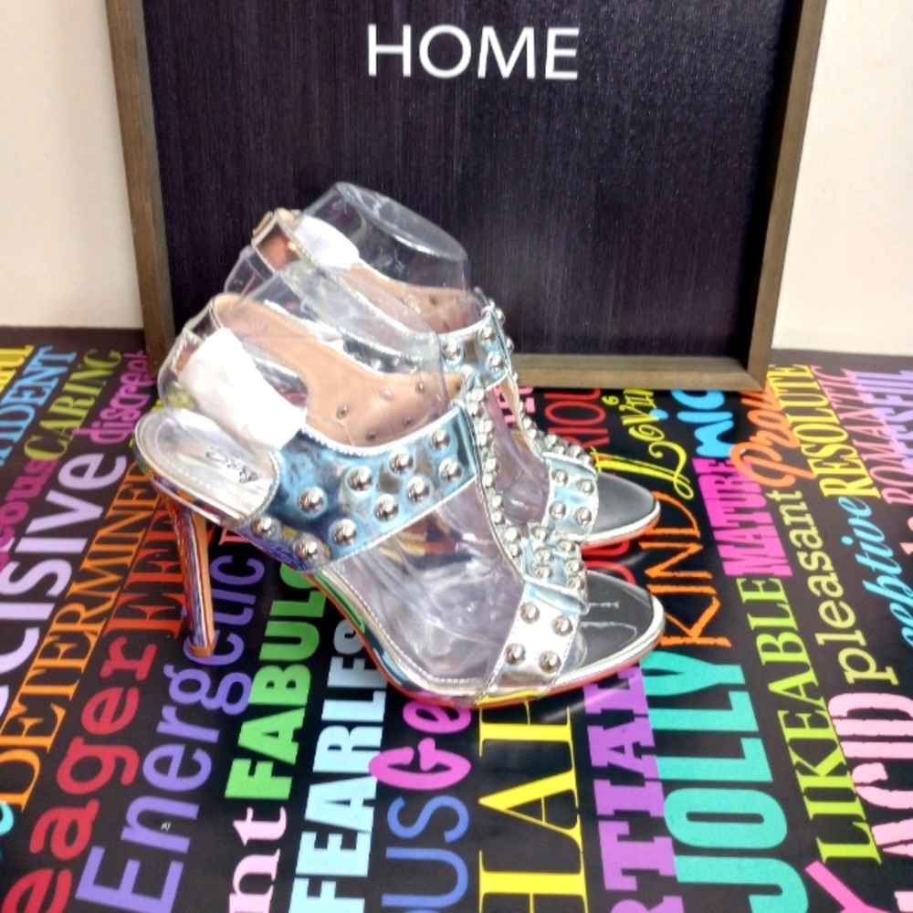 Sensational Silver Studded Stilettos!. - Picture 3 of 7